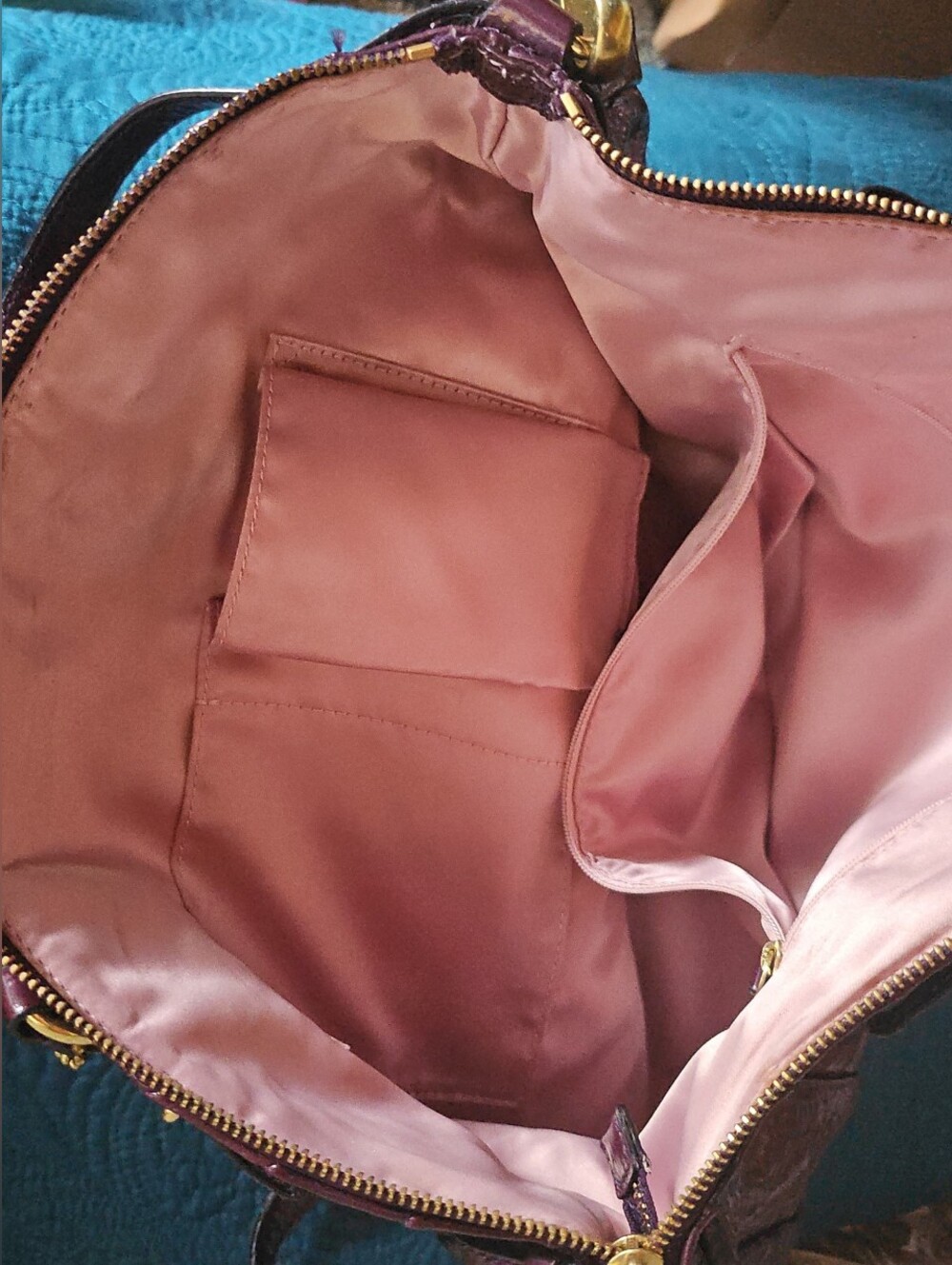 Coach Quilted Leather Satchel in Plum - Picture 4 of 4